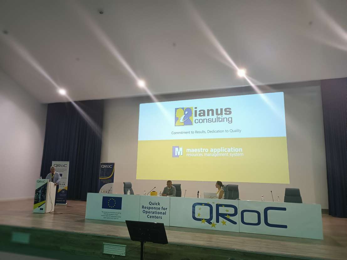 Ianus_Tech's tweet photo. @IanusConsulting presented MAESTRO in Malaga Spain during the QRoC event in Malaga, kindly hosted by the Spanish National Police and @aeorum  
#police #publicprotection https://t.co/NvWJ7lBRgk