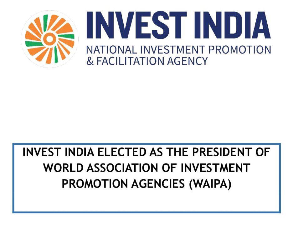 IndiainPortugal's tweet photo. Hearty congratulations to @investindia for being unanimously elected as President of the World Association of Investment Promotion Agencies (WAIPA) @WAIPAorg for 2021-2023! @StartupPortugal 
@aicep #WorldTrustsIndia #InstitutionsOfExcellence https://t.co/8S8ZKO0zGB