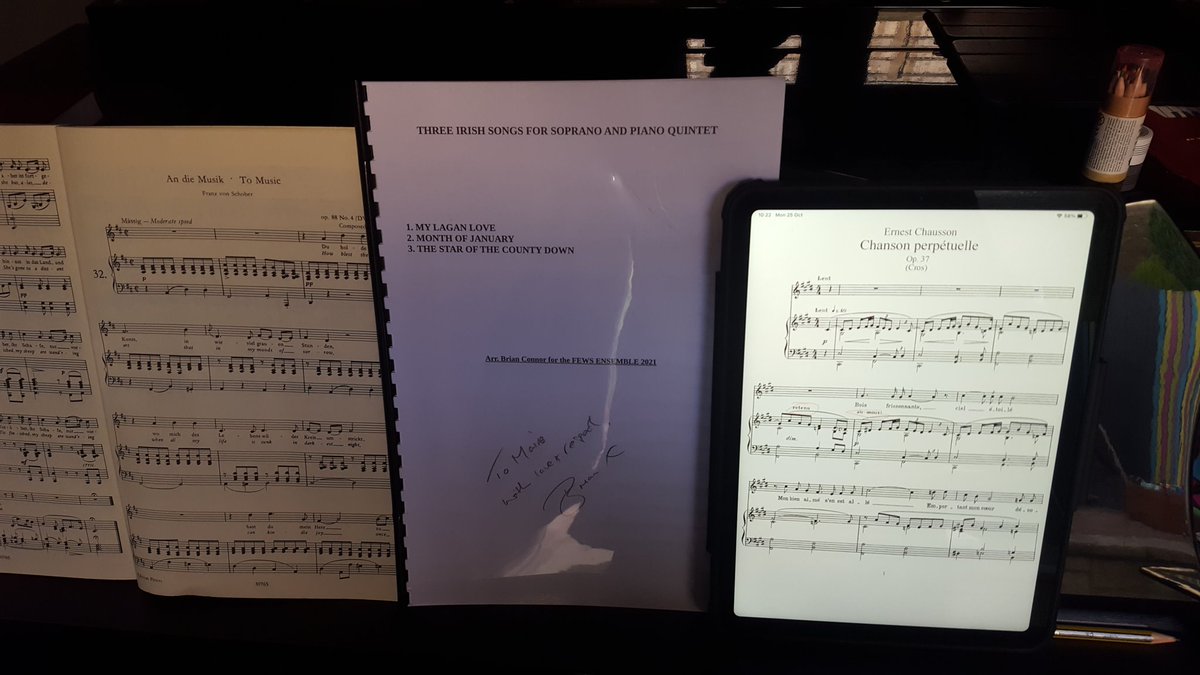 maireflavin's tweet photo. Some stunning music to work through this morning! Can't wait for @NewryMusic concert on 7th Nov ❤ @JoanneOQuigley @quigleypiano #AndieMusik #Schubert #IrishSongs #BrianConnor #ChansonPerpetuelle #Chausson https://t.co/8g599crjTH