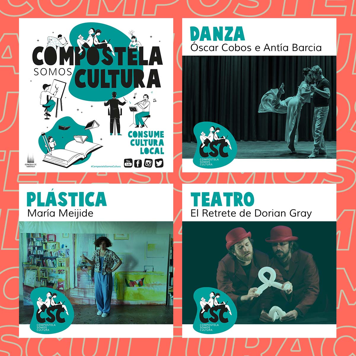 Mocidade_Compos's tweet photo. 📚🎼 Coñece aos próximos protagonistas dos 7 #microeventos de @CompostelaSomos! 🙌 

📽🎨 E estade atentos as súas redes! Hoxe lanzan o primeiro vídeo desta nova edición de #CompostelaSomosCultura!

#mocidade #compostela #CompostelaSomosCultura
#santiagodecompostela https://t.co/fMxjDubgr5