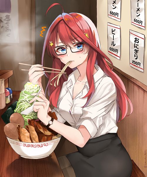 ⭐ Itsuki Nakano ⭐さんがTwitterに投稿した中野五月(五等分の花嫁)のイラスト。