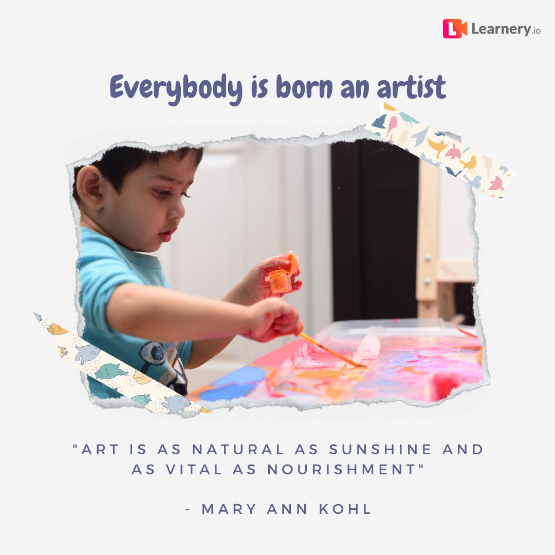 IoLearnery's tweet photo. Art is an important medium of expression that has a deep impact on human life, nature and communities.

Today, lets celebrate #InternationalArtistsDay by vowing to keep the inner artist alive in all of us.

Nurture the inner artist in children on Learnery- https://t.co/vsvgsCetup https://t.co/XHynsVhXPW
