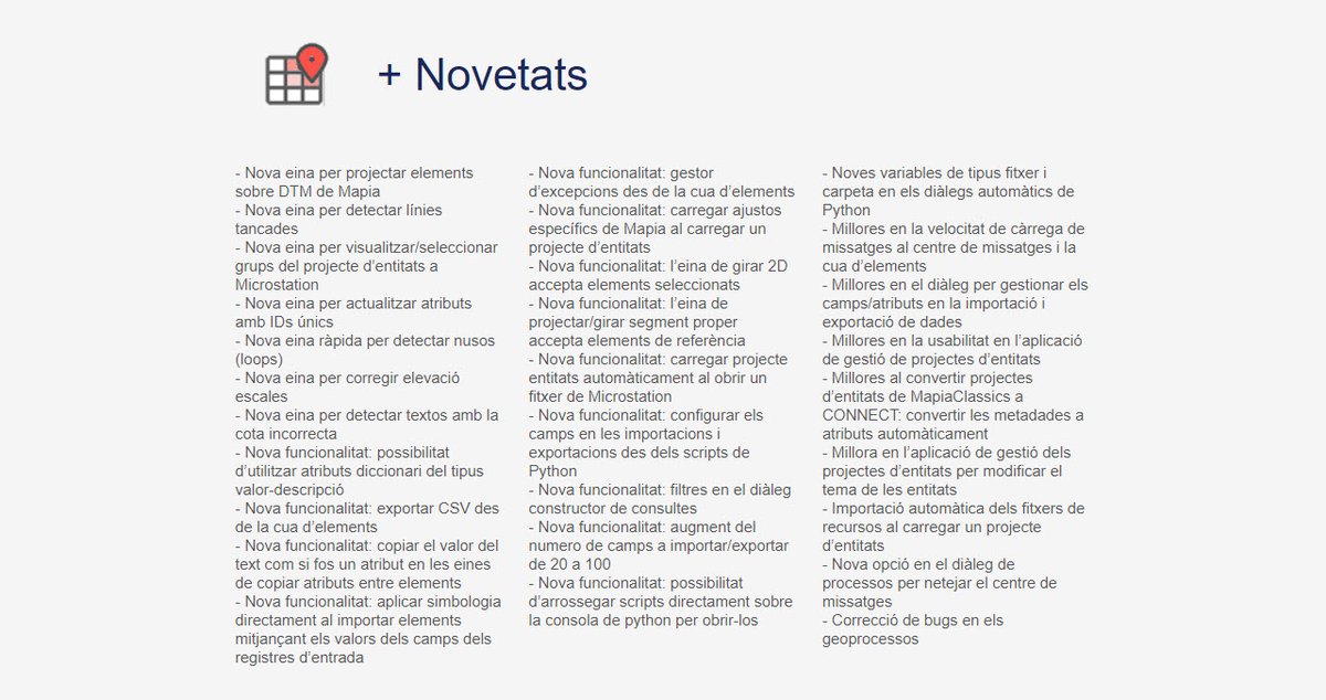 infraplan's tweet photo. Novetats Mapia® CONNECT per a Microstation, l'entorn de producció i manteniment de geoinformació de base triat per la majoria d’ajuntaments productors de cartografia oficial. Descarrega-la des de la teva àrea de client.
https://t.co/ExnPiGQwr5
#Mapia #Bentley #MicroStation https://t.co/Y1WrVjseuM