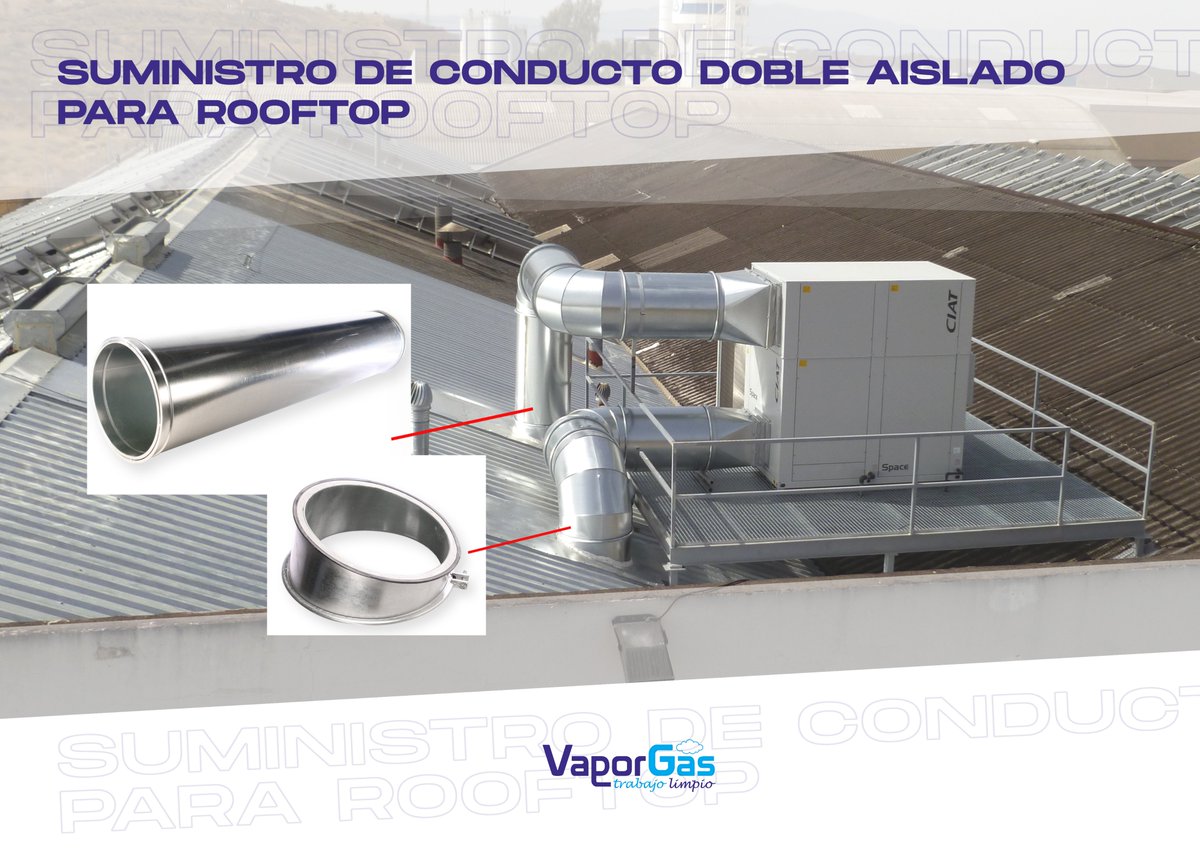 Vaporgas's tweet photo. 📷 Imágenes de instalación de Rooftop en industria de impresión de envases en la que se incluye conducto doble aislado suministrado por Vaporgas 📏📐🔨🔥 https://t.co/STezmWrPI3

#felizlunes #lunes #felizsemana #industria #ventilacion #captacion #extraccion #filtracion #polvo https://t.co/Jv5EvvG8ed