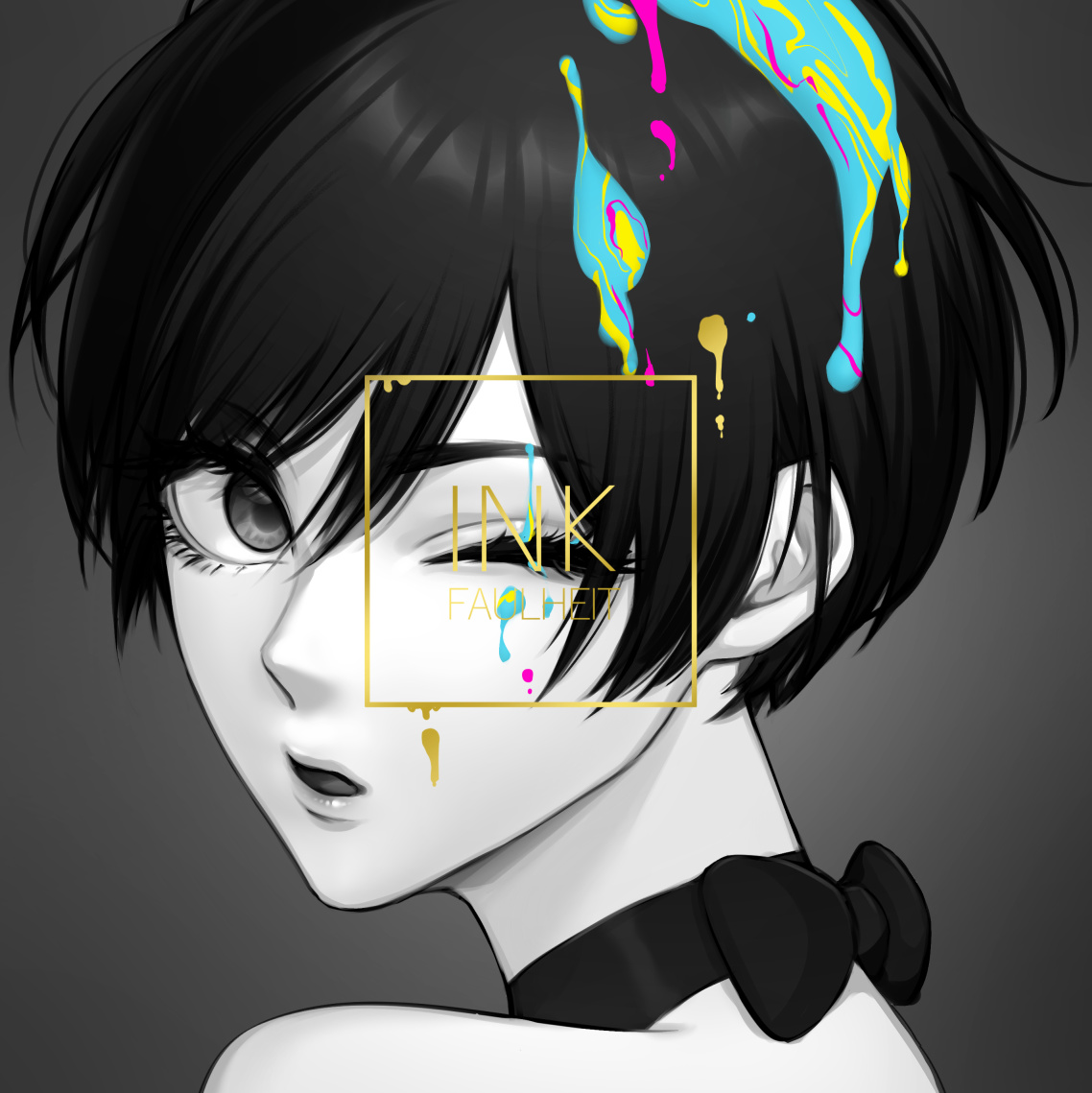 マジカルミライ2021🪄FAULHEIT新刊/新譜「INK」の表紙とサンプル画像です‼️タイトルロゴは金の箔押し✨
16Pフルカラーイラスト集+7曲入りVOCALOID CDになります🙌🙌🙌
11/5~7の3日間、クリエイターズマーケットA-5「FAULHEIT」にて頒布です🥳よろしくお願いします🥳