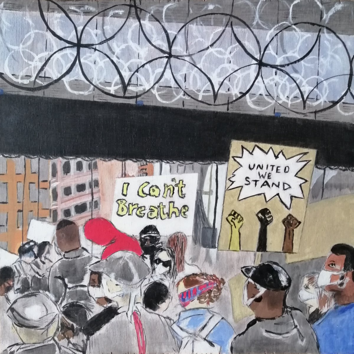 .<a href="/MattGreenhill1/">Matt Greenhill</a> has worked across a range of media. In 2020 he returned to painting &amp; analogue photography. ‘Black Lives Matter Rally, Birmingham’, depicting the event which took place outside the Library on 4 June 2020, has been acquired for our #TwentyTwentyCollection.