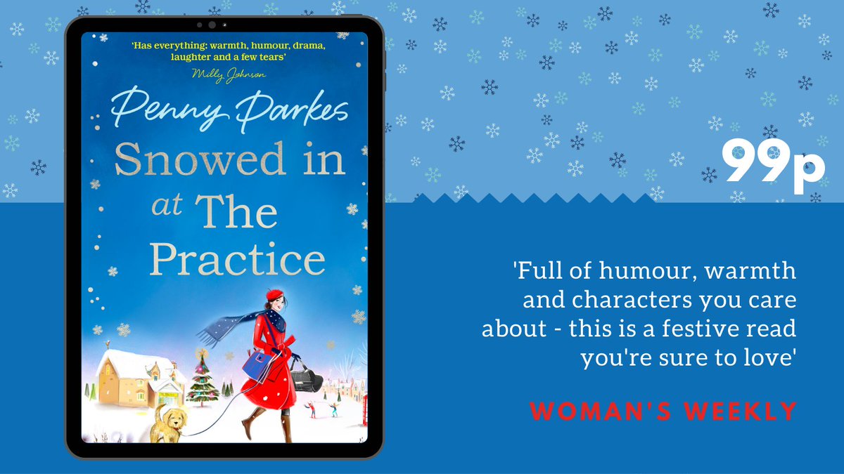 simonschusterE's tweet photo. Join the residents of Larkford for a festive fling as the snow falls, secrets are revealed and romance blossoms under the mistletoe!
#SnowedinatthePractice by @CotswoldPenny is now just 99p!
https://t.co/Bcpkigj4h7 https://t.co/e2mv7nq541