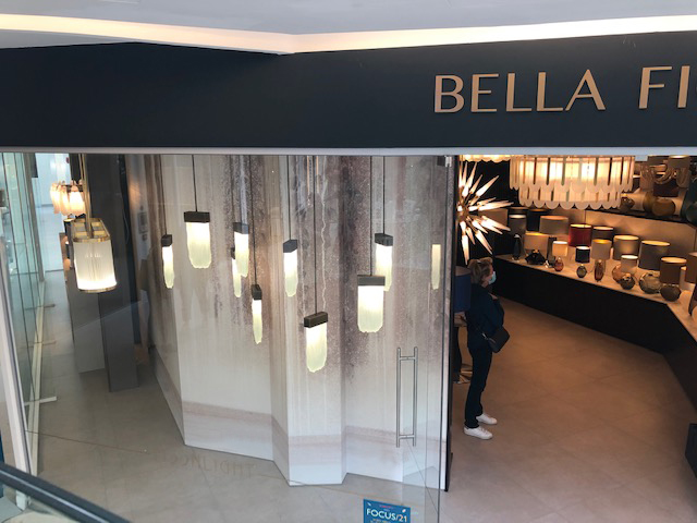 bellafigurauk's tweet photo. Looking down on our new display celebrating our new Moonlight collection launch, backdrop paper courtesy of @phillipjeffries Visit us Centre Dome, Ground Floor of @designcentrech #moonlightcollection #lightingshowroom #new https://t.co/ouw0TFCKMV