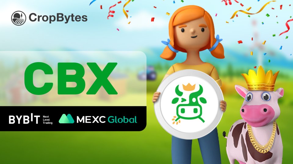 The wait is over! 🎉🥳

CropBytes CBX token launches on ByBit &amp; MEXC🚀🤘

Listing date: Nov 5th, 2021

Know more details about how you can participate here 👇

ByBit: 
bit.ly/3b5uMCL

MEXC 
bit.ly/2ZjMLDe