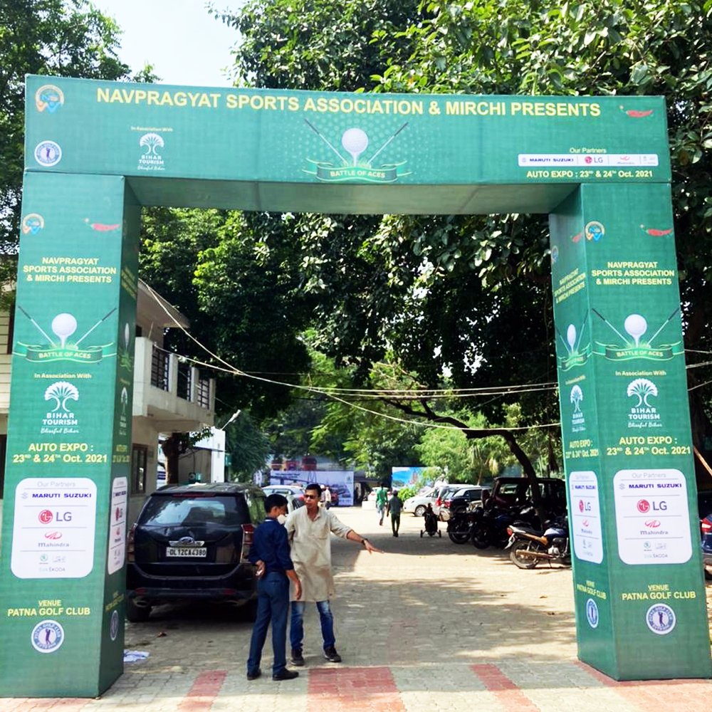 TourismBiharGov's tweet photo. Presenting the glimpse of Golf tournament event amid products &amp; auto exhibition followed by gala dinner and musical show held at Patna Golf’s Club.

#BATTLEOFACES #GolfTournament #AutoExpo #Exhibition #BiharTourism #IncredibleIndia #Bihar #NewBihar #Patna #Event #Travel https://t.co/yvjByWjo4p