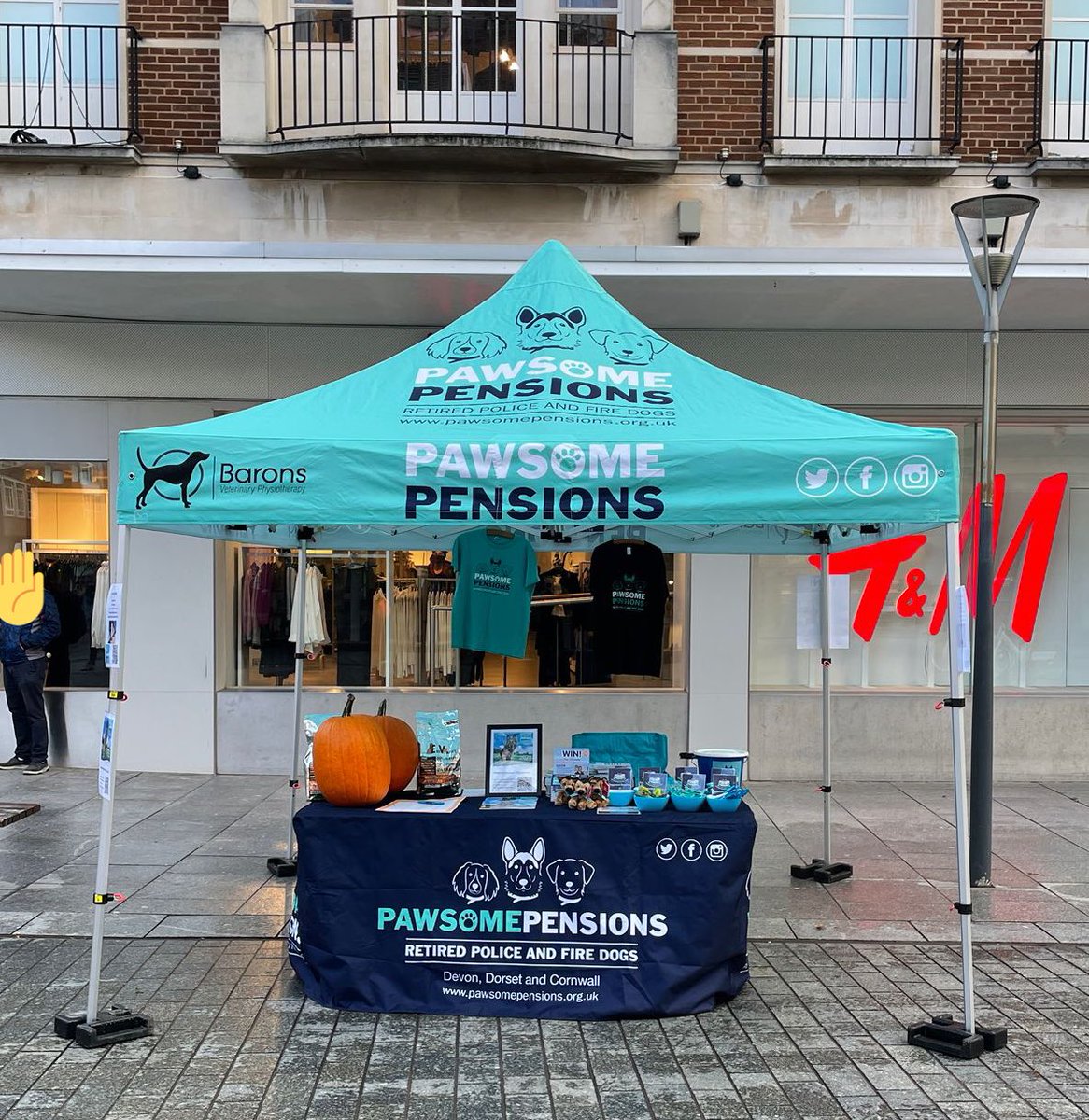 PawsomePensions's tweet photo. If you are out and about in #Exeter today we are at #Princesshay Square, come down and see us. Lots of goodies for sale, our #UltimateDocMartinExperience #raffle #tickets and rumour has it the possibility that some of our #2022calendars might make a sneaky appearance!ππππΎ https://t.co/i0em3MWjjl