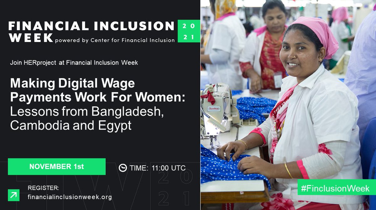 Low-income women bear a disproportionate amount of the burden of crises like COVID-19. Promoting increased economic opportunity for vulnerable populations is essential for their financial inclusion. Join us November 1-4 for #finclusionweek. Register at: bit.ly/FinclusionWeek