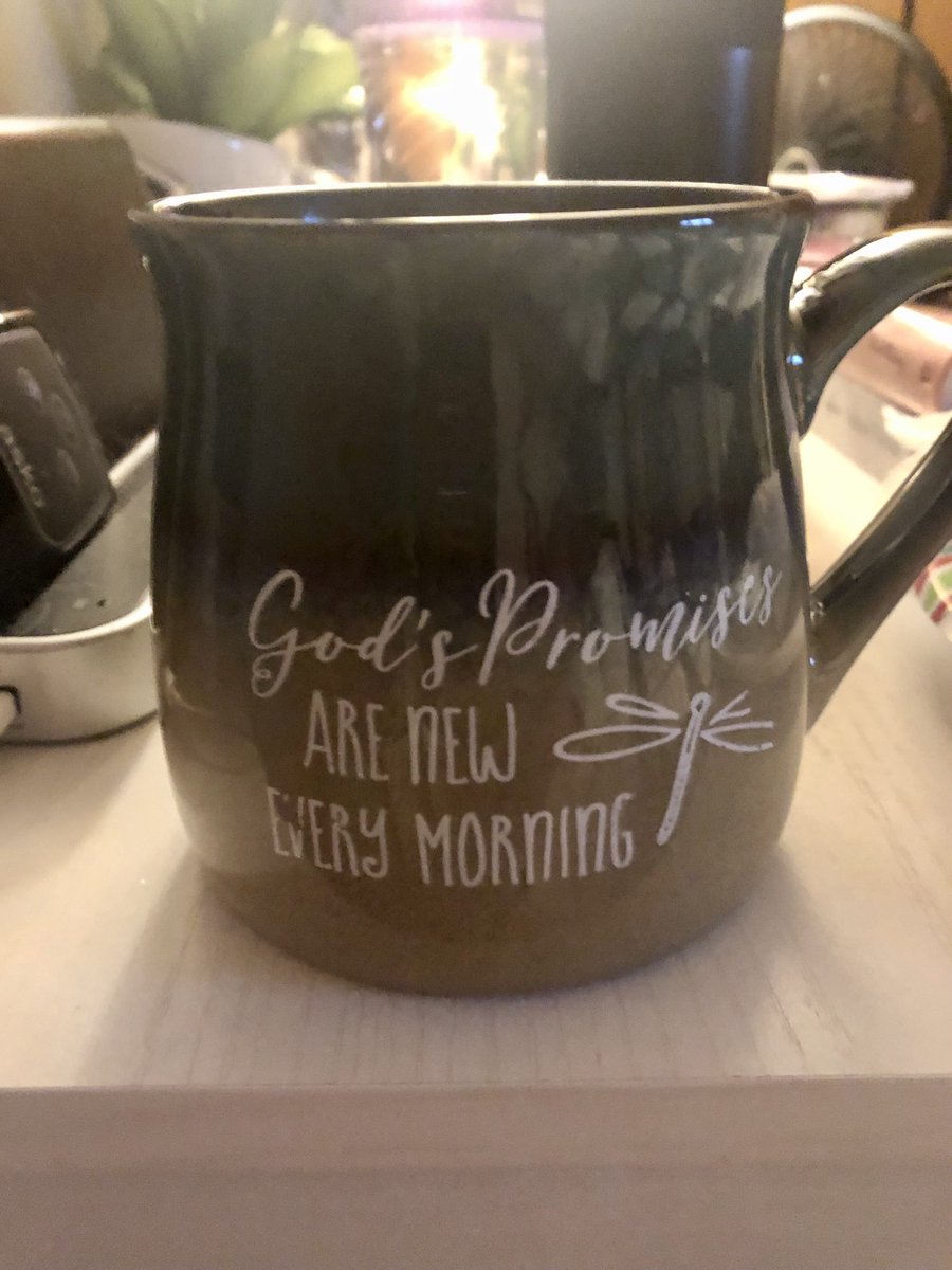 JJBears85's tweet photo. Good Morning World 🌎 

Mug of the day ….

Happy Monday everyone 💞
Blessed knowing and comforted by the fact that 
       ~ “God’s Promises Are New Every Morning “~

Have a blessed day 💞💞

#blessedwoman #Godspromisesneverfail https://t.co/VSnOPtzSMb