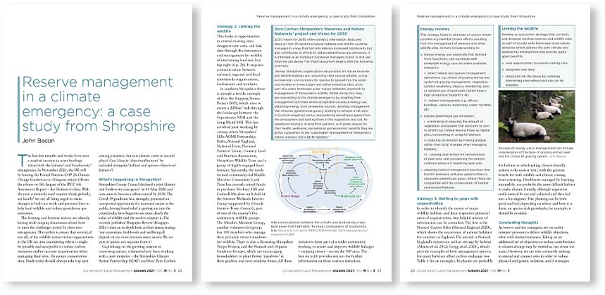 John Bacon tackles the dilemma of climate vs biodiversity objectives in habitat management and takes a look at a few examples from Shropshire
