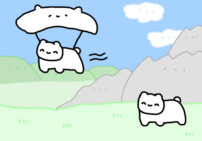 パラシュートネコチャン #まいにちネコチャン 