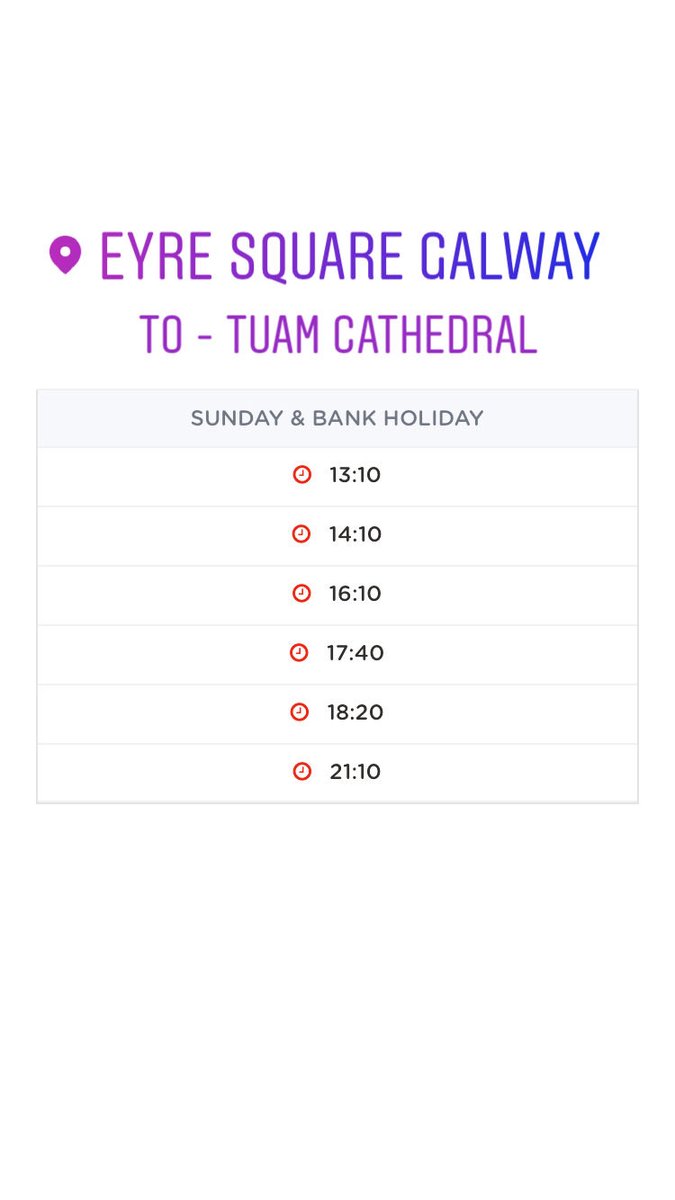 Burkesbus's tweet photo. 📌Bank Holiday Monday Timetable.

#Galway #Route427 #Travel https://t.co/x45mcKqoHs