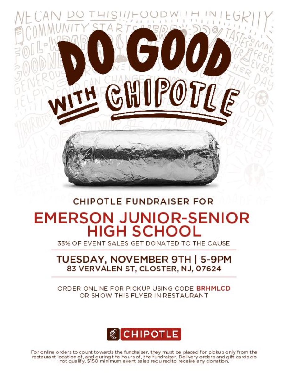MARK YOUR CALENDARS❗️DECA Fundraiser: 11/9/2021- Be on the lookout for more notifications about our chipotle fundraiser 🌮🌯