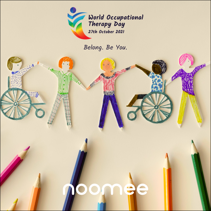 👇Tag your favorite Occupational Therapists and show your love to them 💙
🥳October 27 is #WorldOTDay! Promote greater awareness of the work they do and highlight the benefits of OT for those who receive it.
🤗 Happy #WorldOTDay2021
#BelongBeYouBeBrave #OTBeyondLimits #noomee
