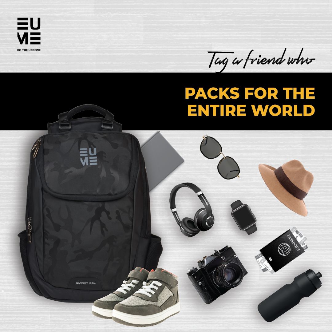 Go ahead and tag that overpacker 😜

EUME's wide range of backpacks might just be the best fit for them! Backpacks so spacious that even overpackers don't have to worry 🤷‍♀️

Shop now at eumeworld.com 

#EUME #MassagerBackpacks
#laptopbackpack
#casualbackpack #backpacks