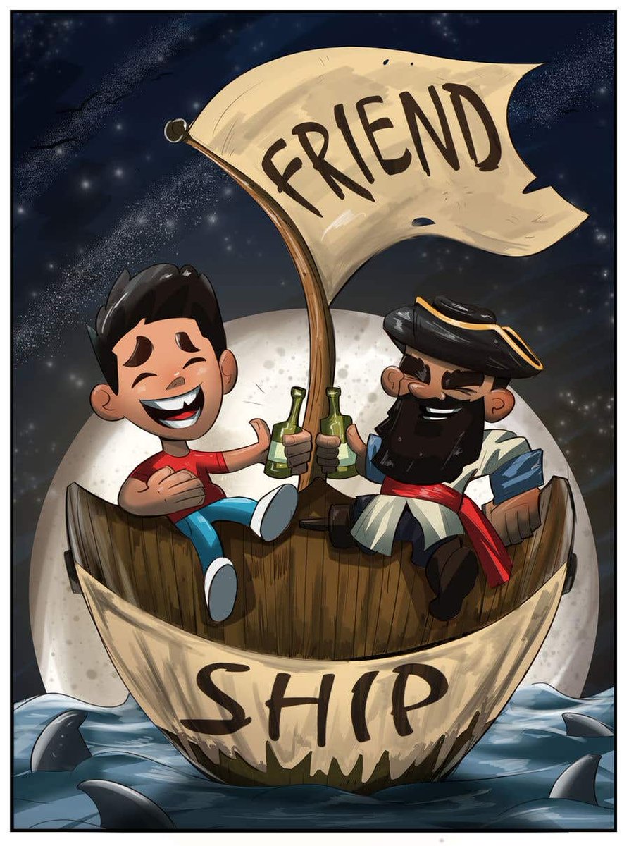 FriendshipNFT's tweet photo. Yo-ho-ho and a bottle of rum! 🍾

What’s your friendship ritual? 🙄

#nftdrop #nftcollection https://t.co/5WWYtjFNGp