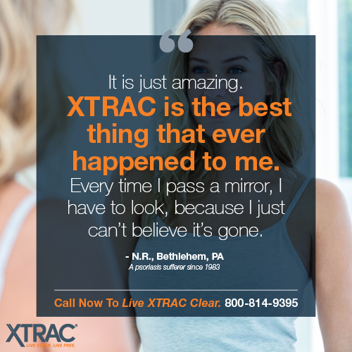 XTRAC patients are loving their results!  Call 800-814-9395 today and find an XTRAC dermatologist near you so you can start living clear...XTRAC CLEAR! 

#xtrac #psoriasis #psoriasistreatment #vitiligo #vitiligotreatment #atopicdermatitis #scalppsoriasis #scalppsoriasistreatment
