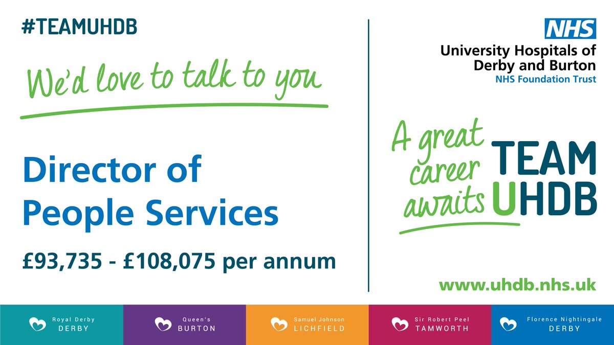 An Exciting opportunity to join our People Services team as the Director of People Services. This is a unique opportunity to join a progressive and ambitious Trust jobs.uhdb.nhs.uk/job/v3594007