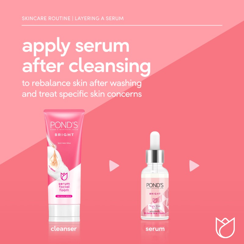 PondsPH's tweet photo. Serums, serums, serums! We all love them, but have you wondered how you can fit the Pond’s Bright Triple Glow Serum into your skincare routine? Swipe to know how! ✨
#MakeItFunMakeItPonds