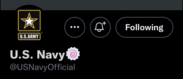 Deborah171717's tweet photo. Why does the Navy have the spiral after itβs tag? https://t.co/L5xJD51vrA