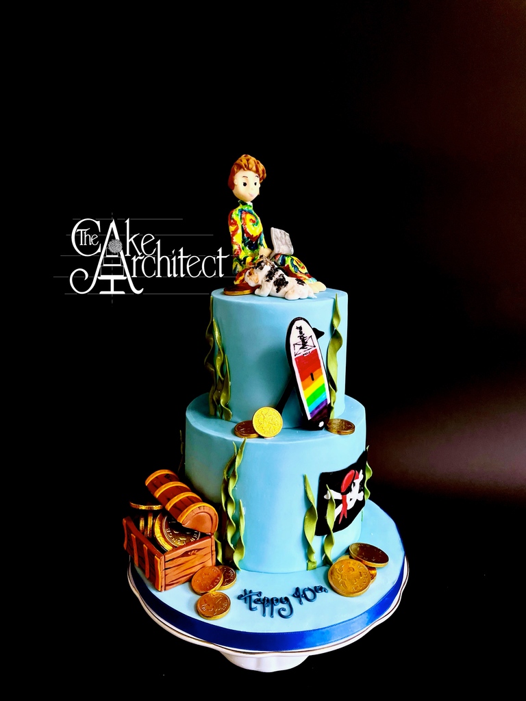CakeArch's tweet image. Happy Birthday Belle!

Two tiers of delicious Victoria Sponge are hidden underneath scattered sugar paste decorations, including, a paddleboard, seaweed, dog, treasure chest and paddle!

#birthdaycake #birthdays #VictoriaSponge