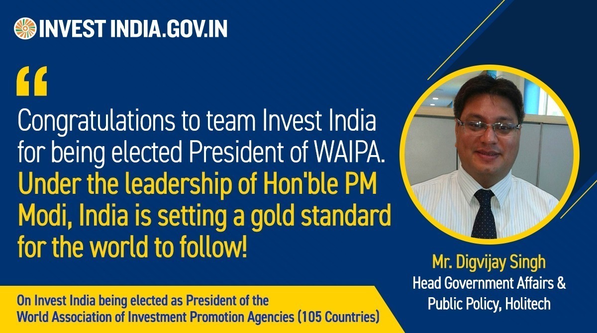 investindia's tweet photo. #WorldTrustsIndia 

Grateful for your words of encouragement, Mr. Digvijay Singh. 

#ThankYouPMModi #NewIndiaForANewDecade #InstitutionsOfExcellence #WAIPA #WIC21 @WAIPAorg @PMOIndia @holitechusa https://t.co/QaT0VpaQJn
