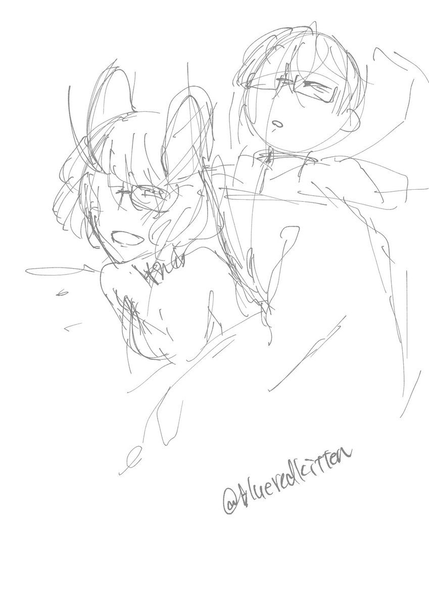 wモレー
こんな感じの描きたいな〜ってラフ 