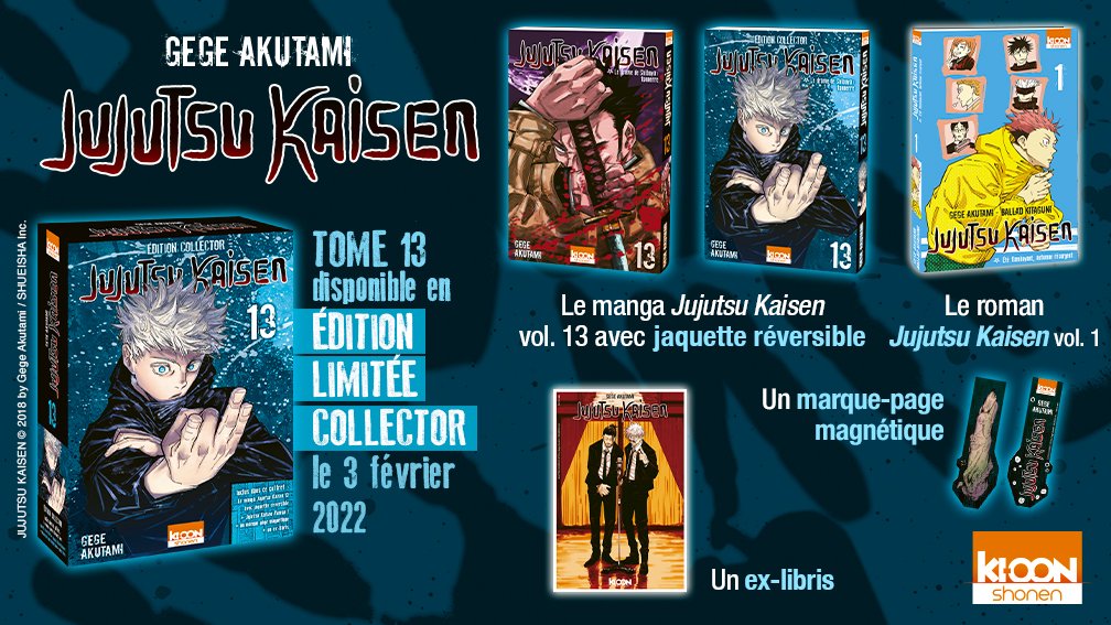 Ducky on X: Gege Akutami's Jujutsu Kaisen Limited Edition for Volume 13  French version by Ki-oon Which will be released on February 3, 2022.    / X