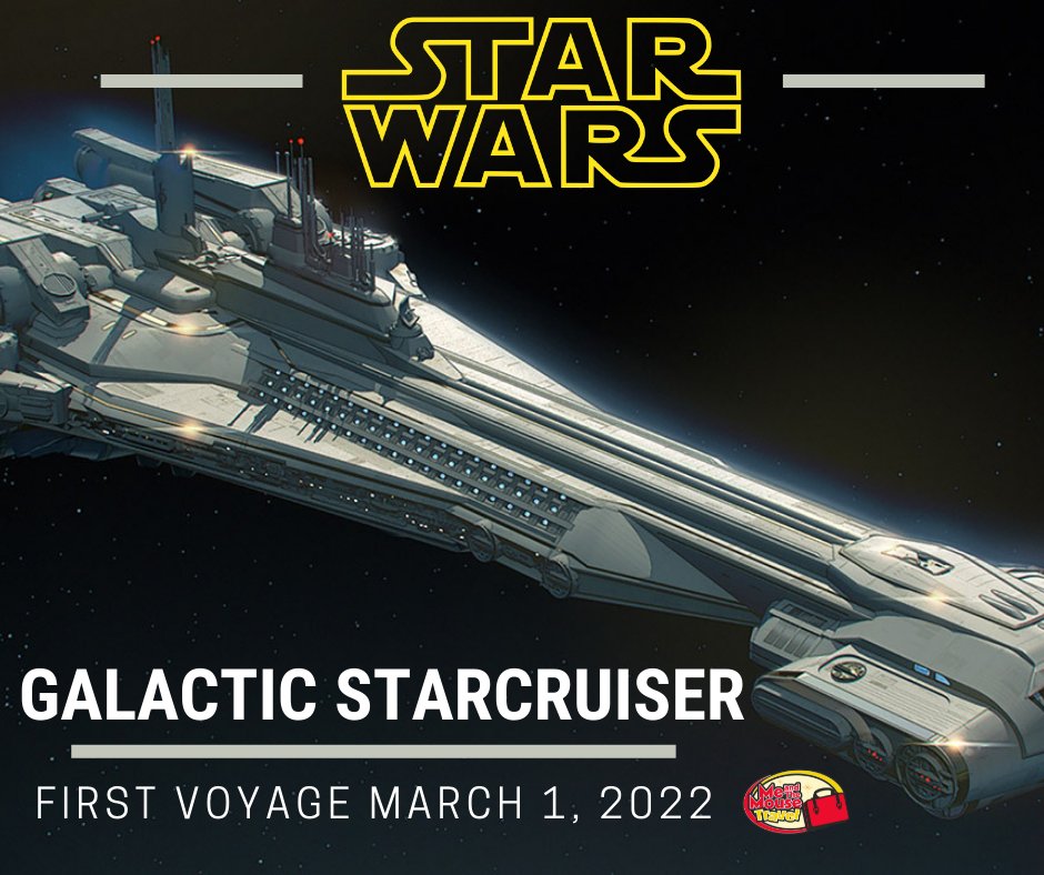 MeandTheMouse's tweet photo. The inaugural voyage of Star Wars: Galactic Starcruiser at Walt Disney World Resort will depart March, 1, 2022!

General bookings for this immersive adventure in a galaxy far, far away will open on Oct. 28, 2021 for 2022 "cruises"
#meandthemouse #discoverwdw #starwars https://t.co/XwLqm93bvK
