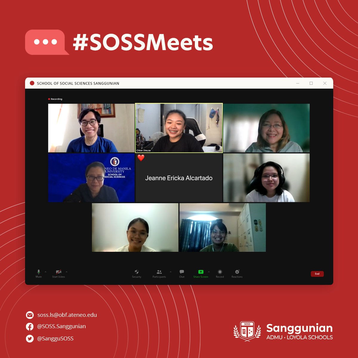 SangguSOSS's tweet photo. Just this afternoon, October 25, #SOSSMeets with the Dean of the School of Social Sciences, Dr. Czarina Saloma-Akpedonu and the Assistant to the Dean, Ma’am Amy De Pano. https://t.co/gfm0NzhEhE