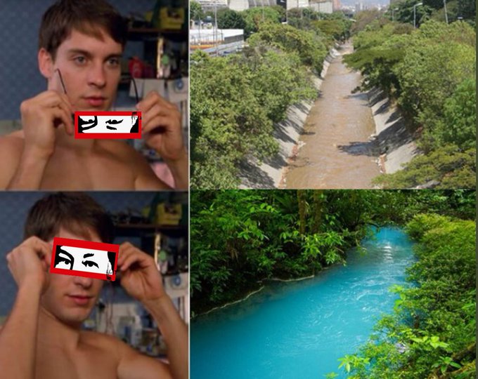 Watcher_Ven's tweet photo. Saneamiento del Río Guaire, Caracas. Prometido para el año 2006. Monto: US$ 1.550 millones. 
No habían sanciones, ni bloqueo.

Como se ve / como lo ven los chavistas https://t.co/JyBMDwBNZh