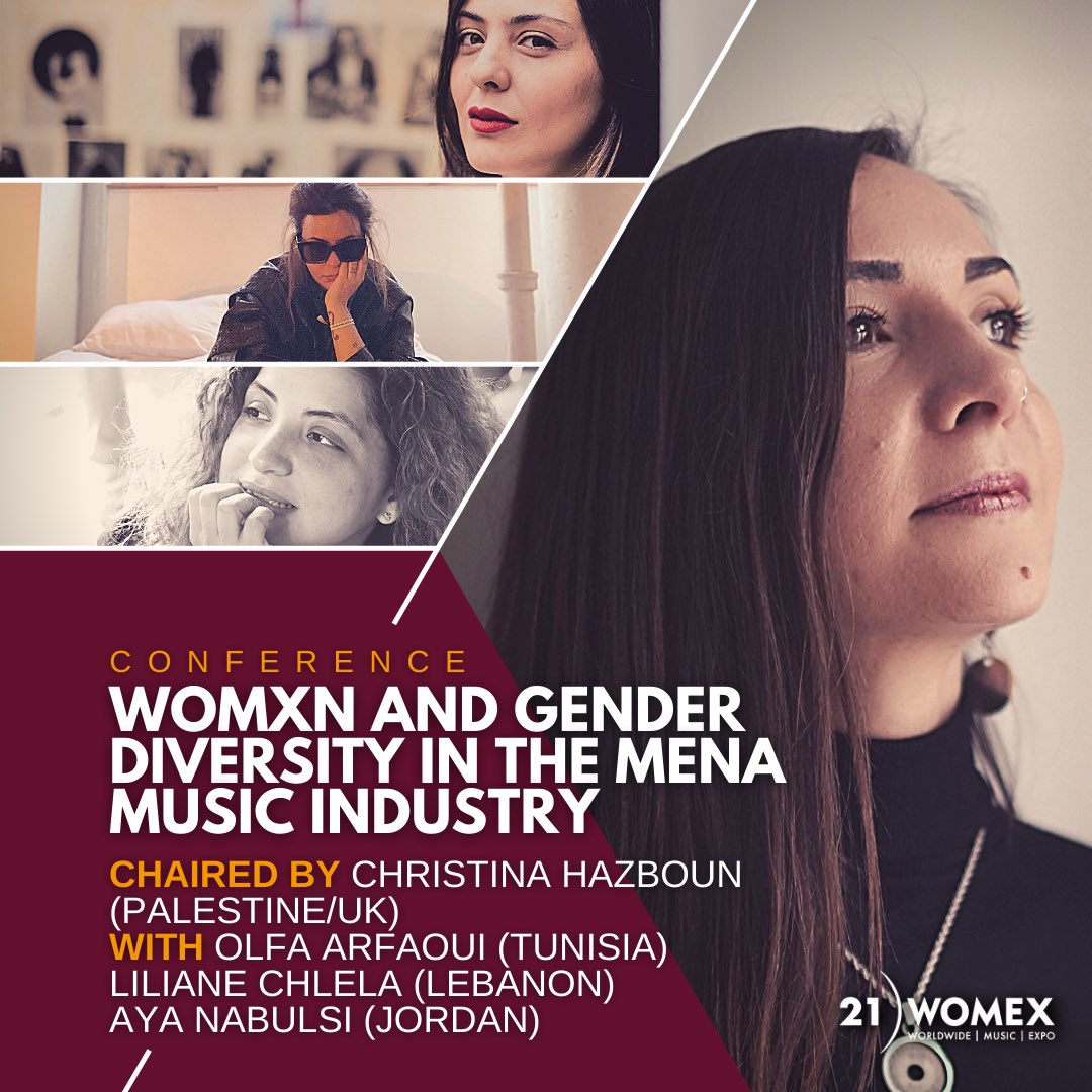 Humbled and honored for having been selected to chair this conference at @womex on Gender Diversity in The WANA Music industries. We’ll be highlighting women’s work and needs in WANA music industries. With me @ayanabulsi3 , @lilianechlela and @OlfaArfaoui .  See you in Porto!