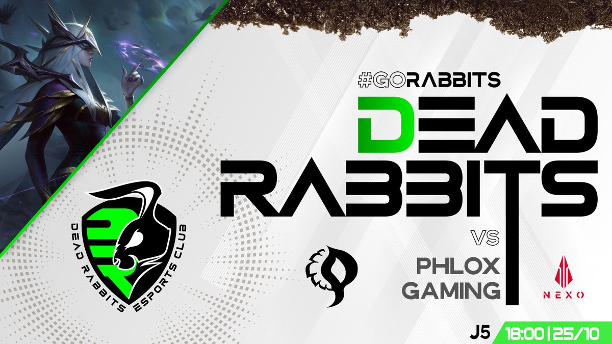 DeadRabbitsClub's tweet photo. #LoL 👾 | ¿Qué es más difícil? ¿Entender el logo de @PhloxGaming o ganarles en la #LigaNexo?
En una hora lo descubriremos.
🏆 #LigaNexo5 de @SomosLaTormenta
🕓 25/10 | 18:00
📺 https://t.co/wtUWcMoWcn
#GoRabbits💚 #AmbiciososPeroHumildes https://t.co/EOi3m8x7tS