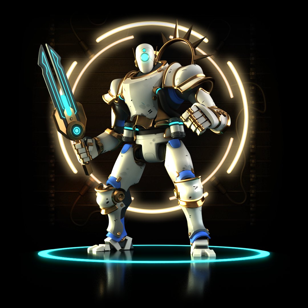 GAMEEToken's tweet photo. Introducing the WARRIOR class! ⚔️
What's the rarity of this #Gbot? https://t.co/vPJZ8e2aef