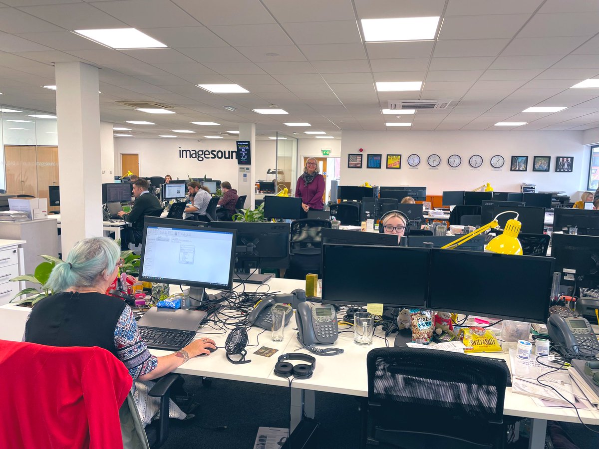 Just had a lovely tour of the (huge!) offices of <a href="/imagesound/">imagesound</a> by Jinty and Philip. Thank you so much for supporting <a href="/Ashgate_Hospice/">Ashgate Hospice</a> and helping to create our shop adverts for all these years 😊