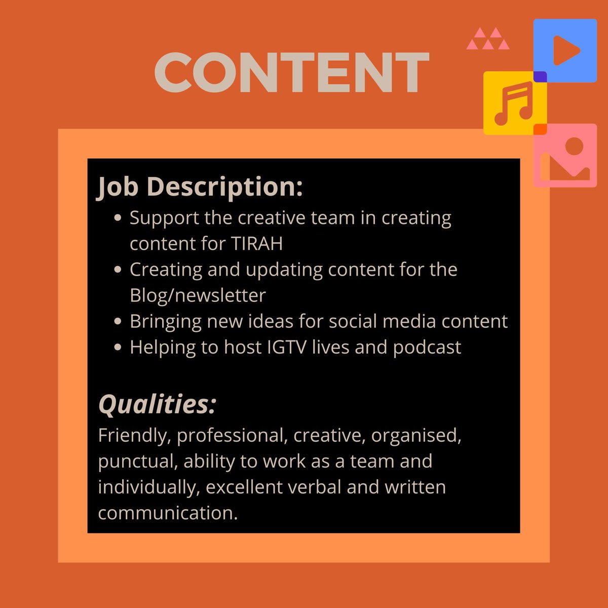 tirahedu's tweet photo. application statement. The statement should have: your name, age, which role you’d like, why you want to join TIRAH and where you're based by November 7th at 23:59 to apply. Online interviews will be held via Zoom from the 8th-14th of November if you are successful 2/ https://t.co/BIHnPDePeB