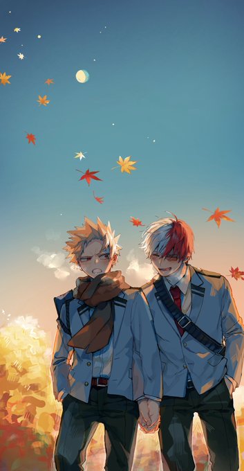 紅葉と帰り道の轟爆 