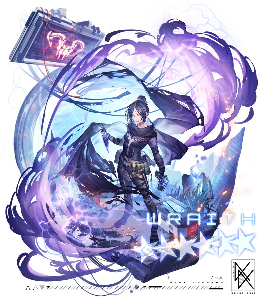 wraith (apex legends) 1girl solo single hair bun animification holding bodysuit weapon  illustration images