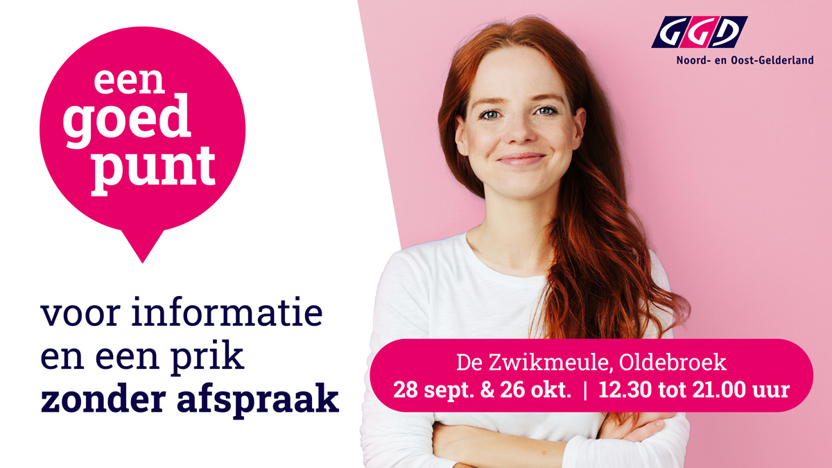 Morgen geeft GGD Noord- en Oost-Gelderland in De Zwikmeule, Oldebroek voorlichting en extra informatie over het coronavirus en de coronavaccinatie. Je kan je hier ook laten vaccineren zonder eerst een afspraak te maken. Meer informatie 👉 tinyurl.com/yhatm8tv