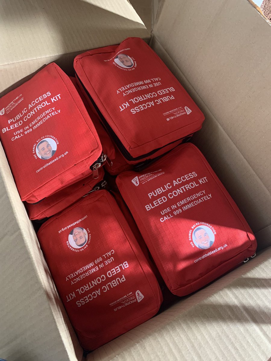 Out today and tomorrow making delivery’s of the bleed control kits. You the public are to thank for this. <a href="/TheDanielBaird1/">The Daniel Baird Foundation #ControlTheBleed🩸</a> 
#bleedcontrolkit #knifecrime #controlthebleed