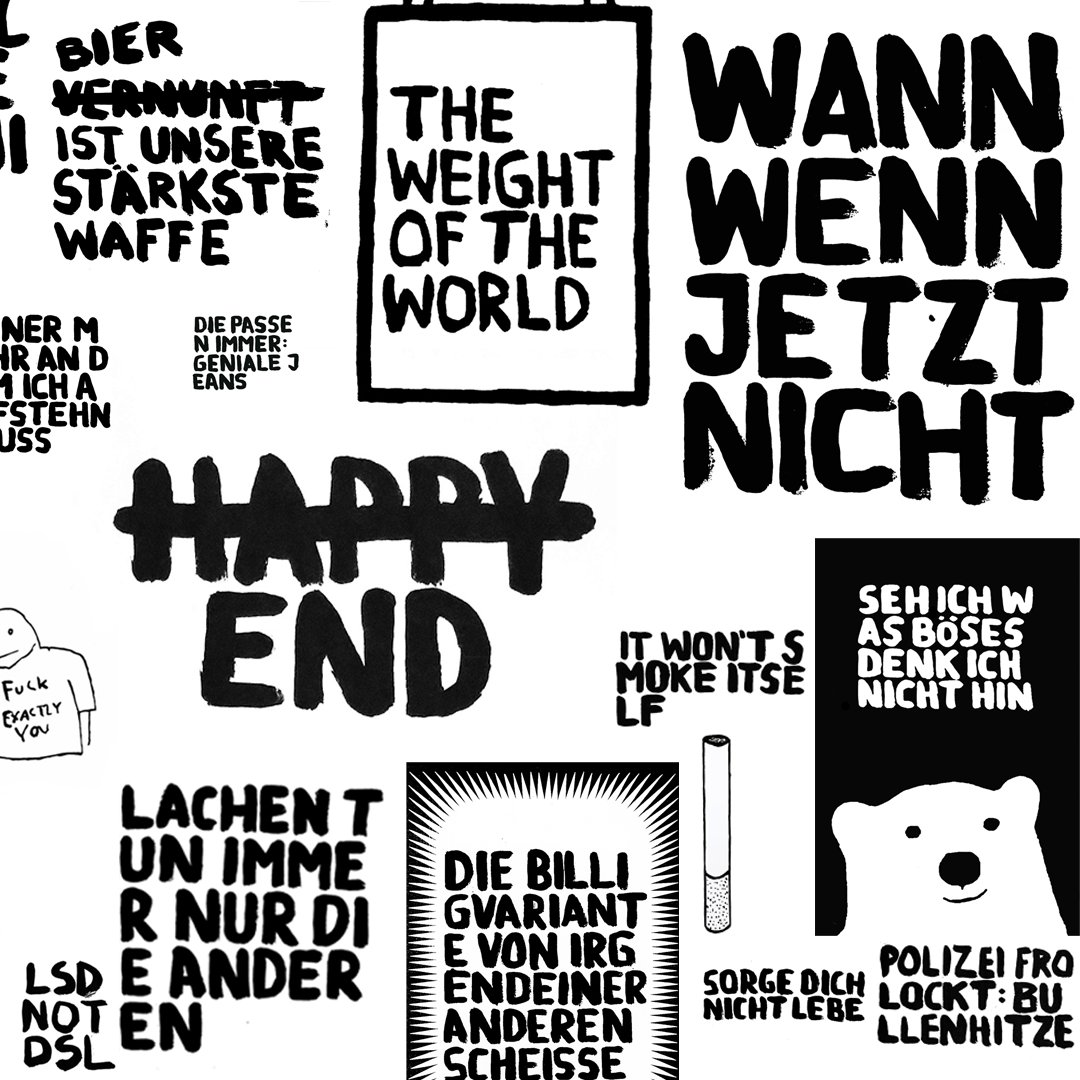 A collage with different cards by #uwelewitzky

#gudbergnerger #desginshop #designstudio #art #design #kunst #gallery #typo #creative #graphicdesign #prints #Hamburg