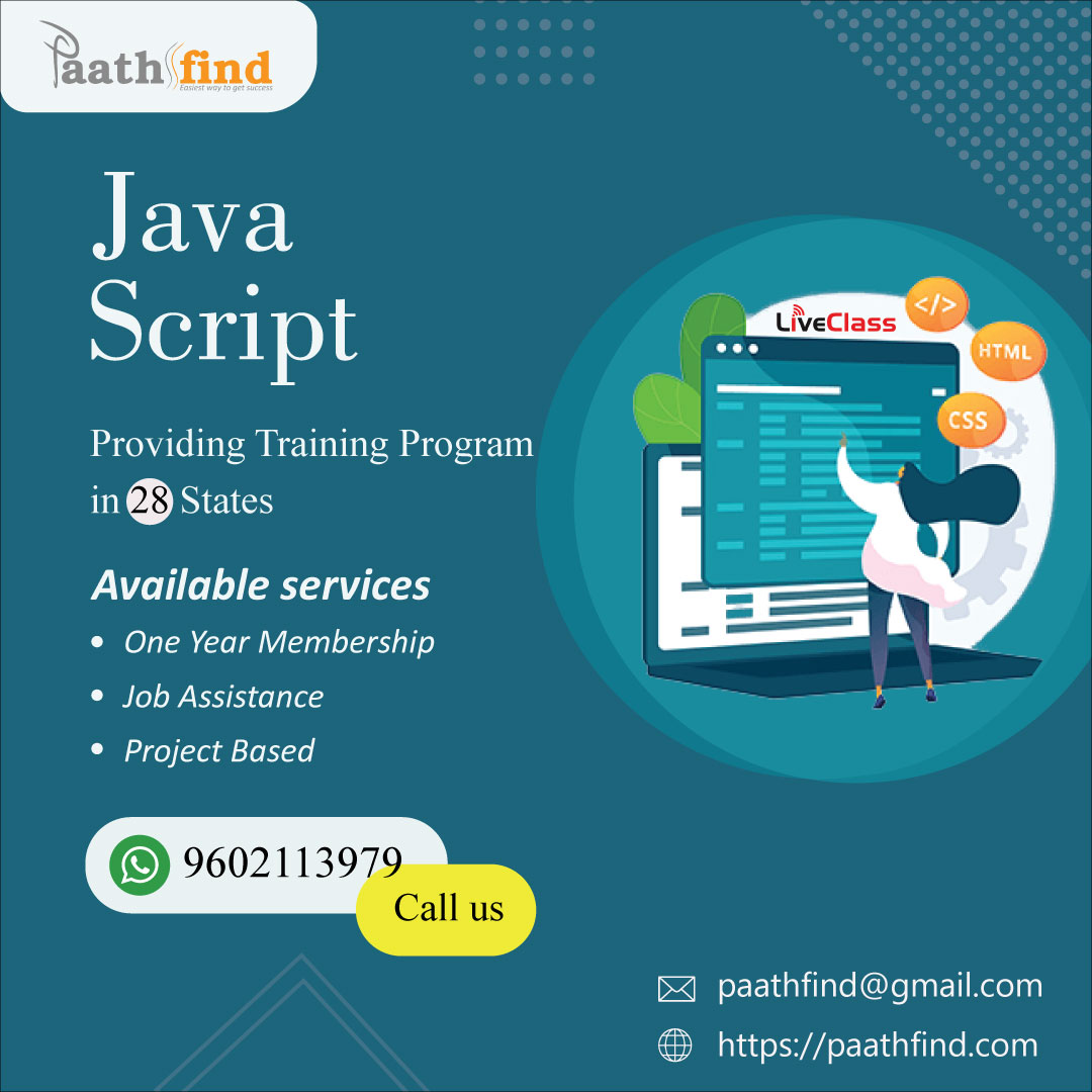Paathfind1's tweet image. Learn Java Script from beginning. Our course is planned by industry specialists. You will get 100% practical clarification in our live classes.
.
.
.
.
Visit us : paathfind.com/courses/javasc…
.
.
.
.
#JAVASCRIPTCOURSES #JAVASCRIPTCLASSES #JAVASCRIPTTUTORIAL #LEARNJAVASCRIPT