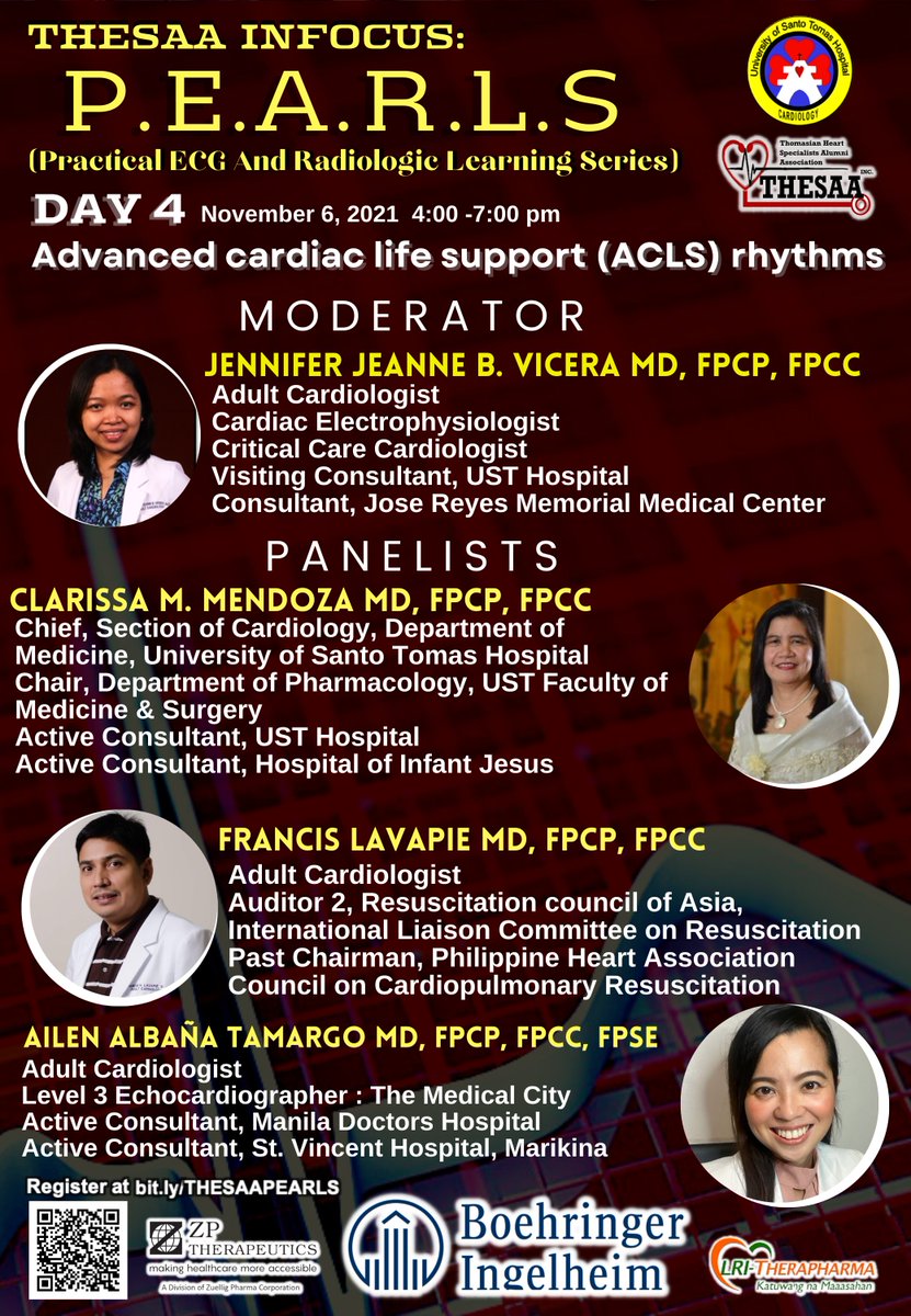 alenapiasmd's tweet photo. Hi! Interested in learning the basics of ECG and cardiac xray? Sali na sa aming free webinar series with Thomasian Cardiologists! CPD units for Physicians applied. See you! https://t.co/8gssYOLD1e
#studytwt #medph #studytwtph #MD #pinasMD
#medschoolph https://t.co/TwixI4L9O3