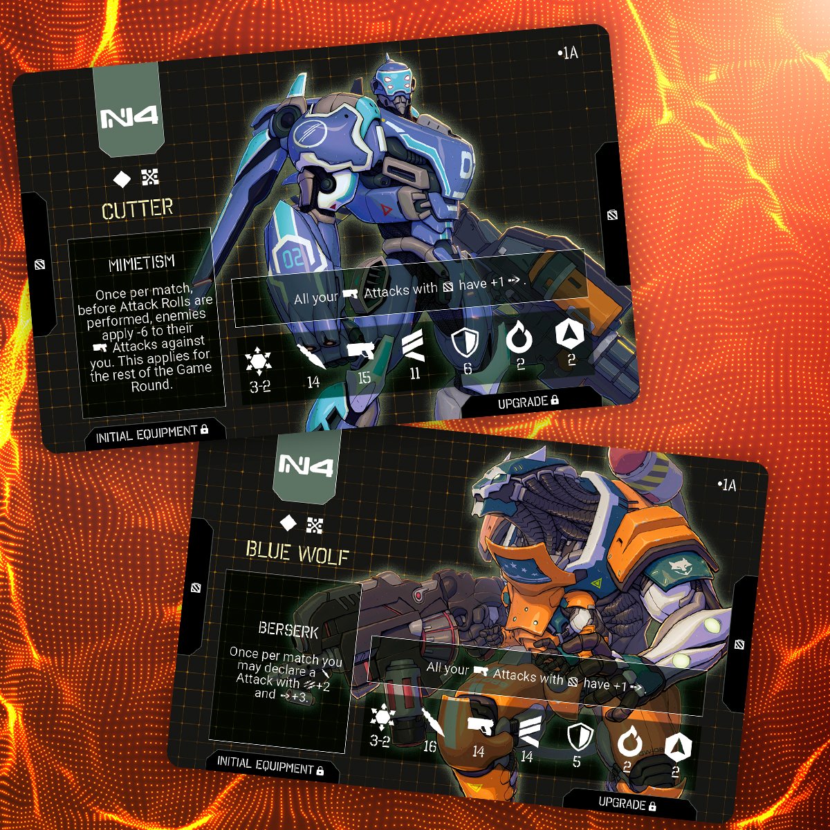 InfinityTheGame's tweet image. In a recent article about the game modes (bit.ly/3E89ikQ) we told you that you could use your #InfinityCodeOne TAG in Infinity Deathmatch: TAG Raid. Today we share with you the adapted profiles of the Cutter and the Blue Wolf ! What do you think?
bit.ly/3EesPAh