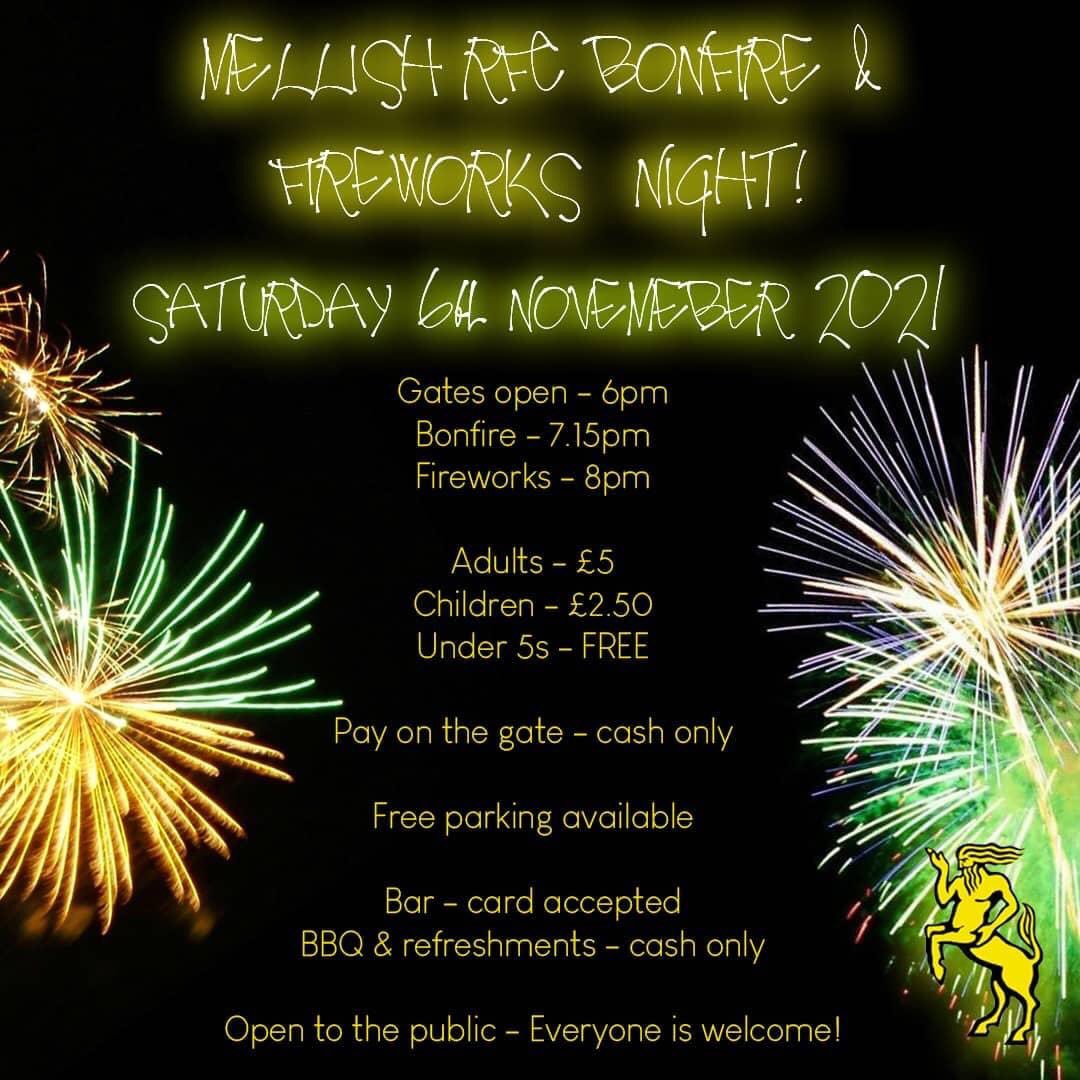 MellishFunction's tweet image. The annual Mellish RFC Bonfire and Fireworks night returns!! 🔥🔥
Saturday 6th November. #Nottingham #fireworks #BonfireNight