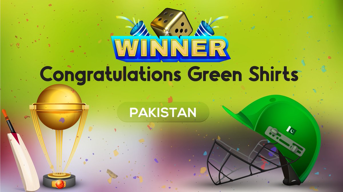 OddulOfficial's tweet photo. Congratulations Green Shirts💚
Pakistan won with stunning achievement.😎
#oddul #oportal #aportal #winner #muqab #entertainment #luddo #ludo https://t.co/GvMHda0536